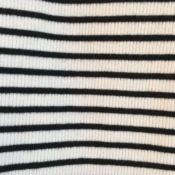 European H&M Black and White Striped Ribbed Tank Top - Picture 3 of 13